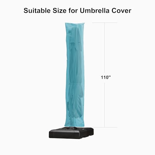 Image of PURPLE LEAF Outdoor Cantilever Umbrella Cover Easy Setup L Size Turquoise