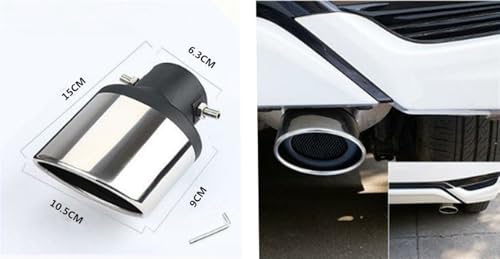 Silenciador de escape de acero inoxidable de 63 mm para el trasero de Clio 4 6