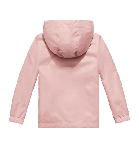 Image of Boys Girls Rain Jackets Lightweight Waterproof Hooded Raincoat Lined Windbreakers for Kids