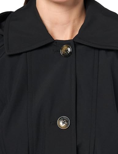 LONDON FOG Casaco feminino trespassado, Preto, M | Amazon.com.br