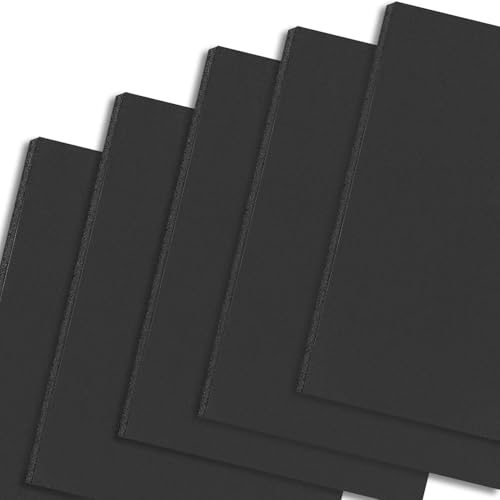 Mat Board Center, Pack of 10 Acid-Free Foam Boards, 11x14 inch Black Foam Boards, 3/16