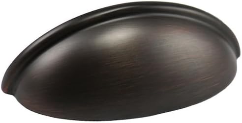 Cosmas 10 Pack 783ORB Oil Rubbed Bronze Cabinet Hardware Bin Cup Drawer Handle Pull - 3" Inch (76mm) Hole Centers