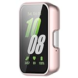 BabyValley Screen Protector Case Compatible with Samsung Galaxy Fit 3 Smartwatch, All-Around Protective Cover Scratch Resistant Bumper Shell for Samsung Galaxy Fit 3 Accessories (Pink)