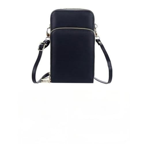 Bolsa feminina porta celular com 3 divisorias transverasal mini bag (preto)