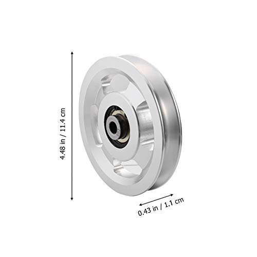 CLISPEED 1 Unidade Polia Roda Única De Rolamento Tração Metálica Acessórios De Patinação Rolo De Exe