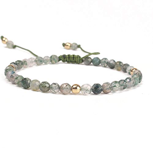 Bracelet en agate verte 4mm, un bijou d'énergie naturelle pour un style minimaliste