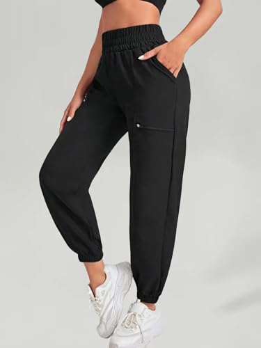 Image of LERIYA Fashion Women's Joggers - Soft High Waist Straight Fit Pants | Comfortable Polylyrca Trousers Travel