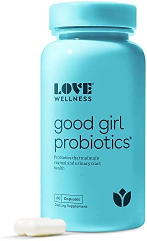 Love Wellness Good Girl Vaginal Probiotics, 60 Capsules - Supports Vaginal Health & Maintains Vaginal Flora & Urinary Tract Health - Feminine Health Balance pH Levels - Dairy & Gluten-Free