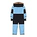 Kids Snow Suit One Piece Boys Fleece Lined Girls Snowsuit 3T Fashion Waterproof Thickened Outdoor Overalls Faux Fur Hooded Snowboarding Ski Suits With Pockets Blue-90