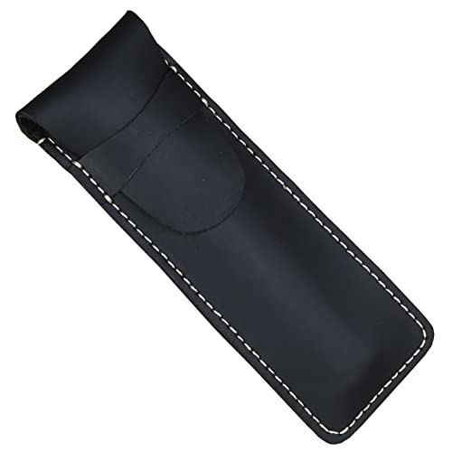 Porte Stylo en Cuir Étui Crayons en Cuir PU Etui en Cuir pour Un Stylo Porte-Stylo en Cuir Fait Main Pochette pour Stylo-Plume, Stylo à Bille, Stylus Bureau École Maison( Noir) Cover