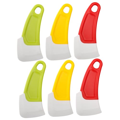 Veemoon Ergonomic Pan Scrapers Silicone Wok Cleaners Dish Washing SCS Non-Scratch Easy to Store 6pcs Mixed