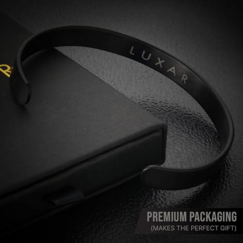 LUXAR Men's Titanium Cuff Bracelet | Solid Titanium Minimalist Bracelet Designed for Men | Available in Medium and Large Sizes | Explore The Collection
