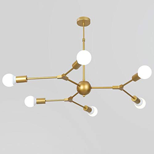 Lustre en fer forgé moléculaire GZ Décoration pour salon et chambre