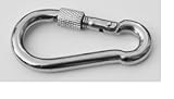 Stainless Steel Carabiner Spring Snap Link with Screw Lock 2-3/4