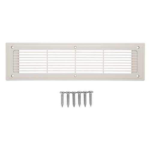 Keenso - Air Ventilation Panel, Cream Coloured ABS Cooling Heating Air Vent Grille Conditioner Louvered Ventilation Grille Air Vent for Motor Home RV Spare Parts RV spare parts RV spare parts