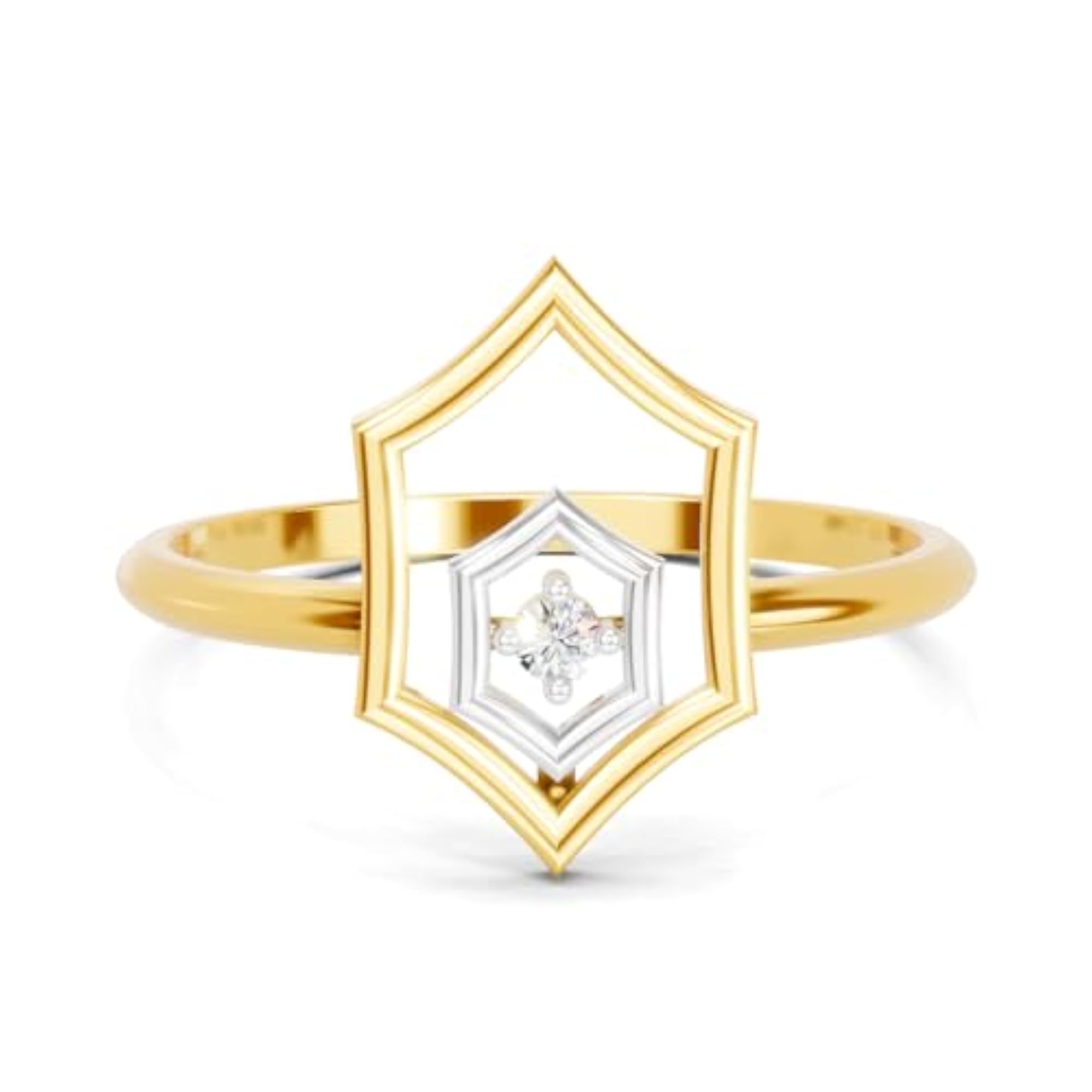 Lab Grown Diamond Ring for Women, 0.02ct 925 Silver