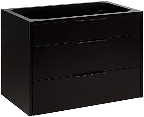 Signature Hardware 482860 DITA 30" Single Vanity Cabinet Only with Cabinet - Less Vanity Top - Black