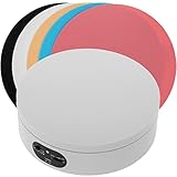 base giratoria para pastel Giro: 360°. Velocidad ajustable entre 2.4 y 6 RPM. Duración de 1 vuelta entre 10 y 25 segundos.