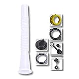 Kool Products (Retail 1 Pack) Gas Can Spout Replacement with Gasket, Stopper, Cap with Stripe, 2 Collar Caps (Yellow and Black)