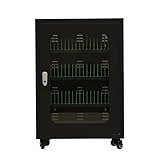 Lockable Cell Phone Charging Locker, Mobile Phone Storage Cabinet, Secure Charging Station with Multiple Safety Protections for School and Office Black-50Slots