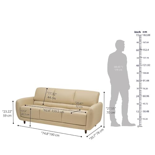 Image of Wakefit Sofa Set | 5 Year Warranty | Sofa 6 Seater, 6 Seater Sofa for Living Room, Wooden Sofa Set, Sofa Set 3+2+1 Seater - Solomon(Robin : Beige)