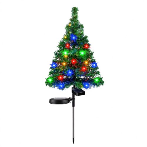 26.7'' Solar Christmas Tree Lights with Stake, Garden Decor for Outside - image 5