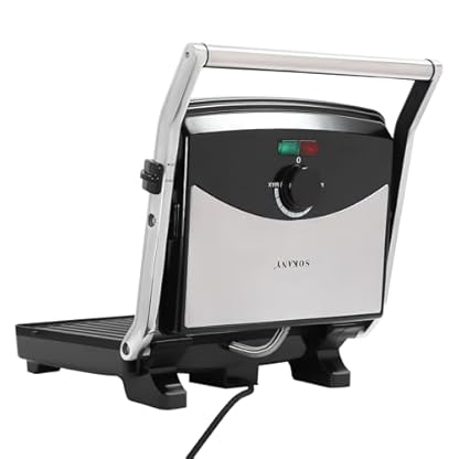 Kontaktgrill mit Backschale, Tischgrill, Einstellbare Temperatur, antihaftbeschichteter, Elektrogrill, Steak Grill für fettfreies Grillen – Bild 3