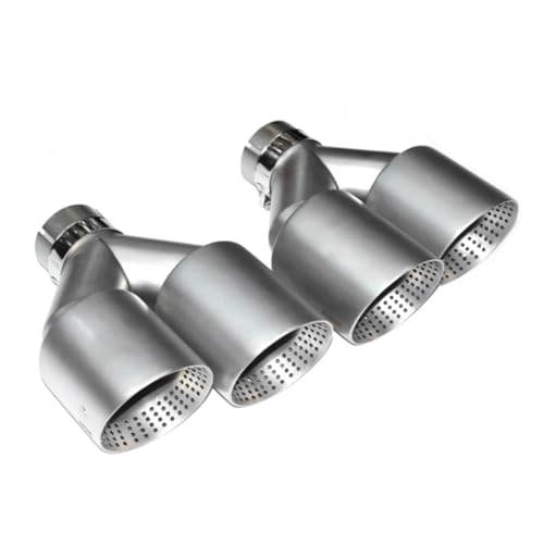 Embout pot d'échappement double buse en acier inoxydable mat anti-reflet