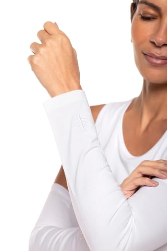 Coolibar UPF 50+ Women's Navagio Sun Sleeves, Skyride, X-Small, Solid - Sun Protective2
