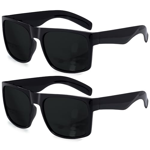 Grinderpunch Paquete De 2 Anteojos De Sol Polarizados Xl Para Hombre Con Montura Ancha Grande - Ajuste De Cabeza Grande Paquete De 2 Negros Grinderpunch Paquete De 2 Anteojos De Sol Polarizados Xl Para Hombre Con Montura Ancha Grande - Ajuste De Cabeza Grande Paquete De 2 Negros