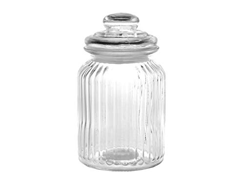 Home Set 4 Barattoli Ermetici, Vetro, Trasparente, 1 L