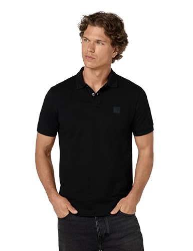 BOSS Men's Square Patch Logo Slim Fit Pique Polo Shirt