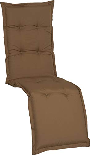 Preisvergleich Produktbild Beo Gartenstuhlauflage Nizza, Relaxliegen, 174x52x7cm - Hellbraun wasserabweisend