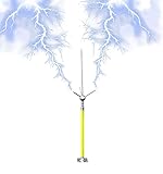 DSLED Insulated Lightning Rod, Lightning Protection System for House Industrial Building, Lightning Arrester Kit for Roof Factories Schools Tower Tank Docks (Size : 2100mm)