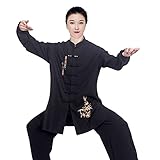 El traje de artes marciales está hecho de tela Broadcloth, que es más elegante, súper suave y suave, y muestra un extraordinario estilo chino. Al mismo tiempo, es cómodo y liviano, elegante y práctico, y mantiene las piernas frescas y no pegajosas cuando hace ejercicio o suda mucho.