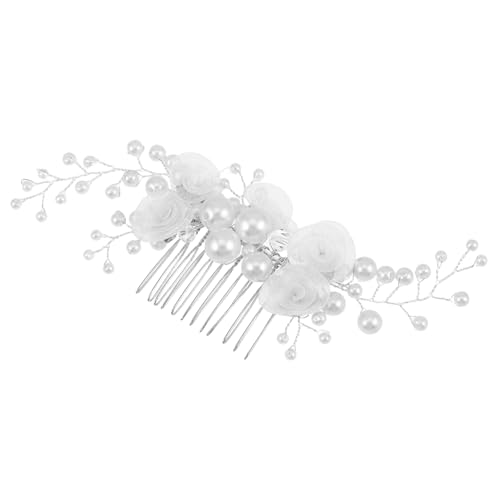 COMPUKAS ブライダルパールヘアコーム ルヘアアクセサリー 結婚式用エレガ