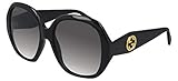 Nicht Polarisiert Gucci GG0796S Black/Grey Shaded 56/18/140 Damen Sonnenbrillen
