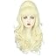 Topcosplay Women Wigs Black Beehive Wigs Bouffant Wig Long Wavy Halloween 60s 70s Costume Party Wig