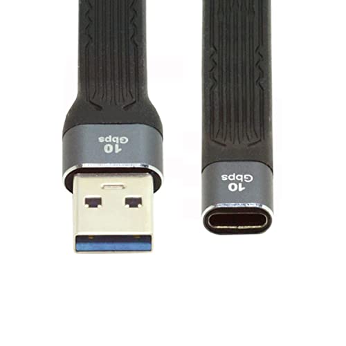 CY 10Gbps USB 3.1 Type C Female to USB3.0 Type A Male Flat Slim FPC Data Cable 13cm for Laptop Phone - Image 2