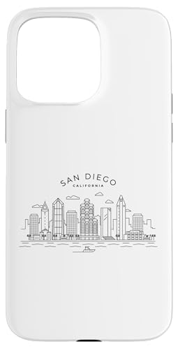 San diego skyline vintage san diego california case for iphone 15 pro max