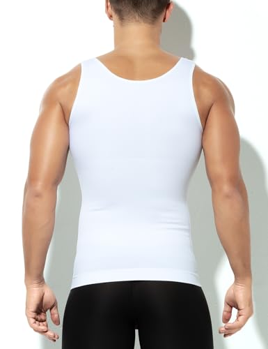 Casey Kevin Men's Compression Shirt Undershirts Body Shaper Sleeveless Shirt Slimming Tank Top Gynecomastia Vest4