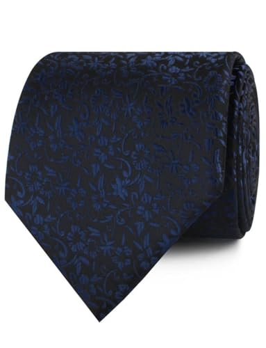 Image of OTAA Floral Necktie Casual Ties for Men - Perfect Neck Tie for Groomsmen Wedding Ties or Formal Occasions