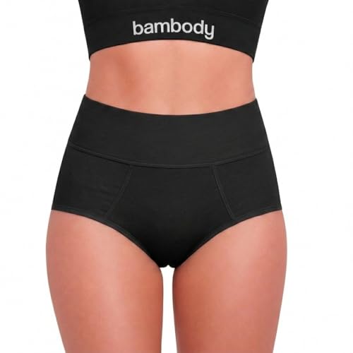 Image of Bambody Bamboo Viscose Absorbent Panties 1pk, Leakproof Period Underwear for Women and Teens - All-Day Long Protection