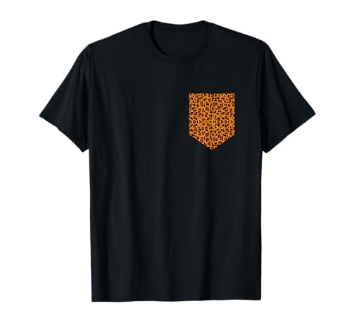 Geparden Fausse Poche Poitrine Motif léopard et Jaguar T-Shirt