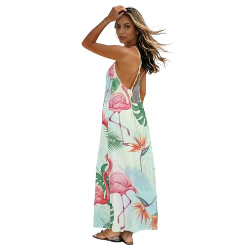 Robe dos nu avec bretelles spaghetti réglables et tissu respirant