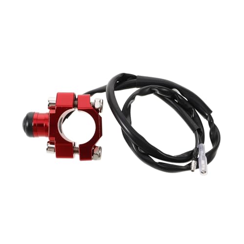 Interruptor Manillar Moto fácil instalación y color rojo para emergencia en ATV y Quad