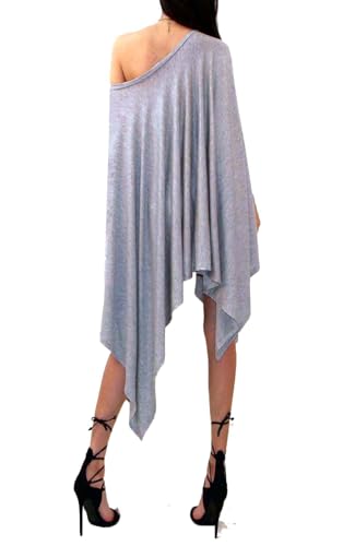 Image of Vivicastle Women's USA Loose Bat Wing Dolman Poncho Tunic Dress Top