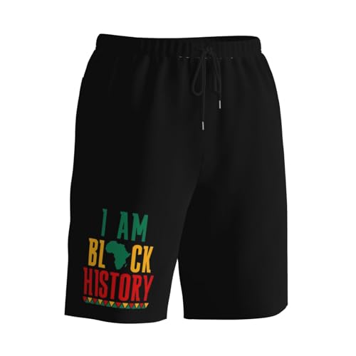 I Am Black History Men's Quick-Dry Board Shorts 7" - Swim Trunks Summer Hawaii Beach2