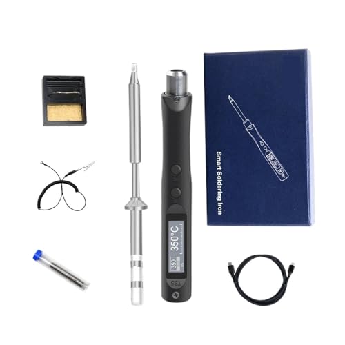 はんだごて セット 電気はんだごてキット こて先付き 65W 修理ツール はんだ付けステーション 鉛筆 スマート ポータブルアイロン DIYや修理に多目的に使える(T85 with TS-D24 tip)
