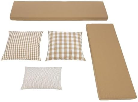 Linon 5 Piece Polyester Cushion/Pillow Set for Troyin Nook in Beige